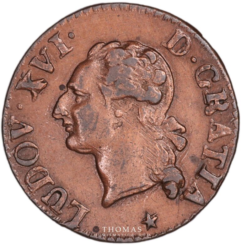 Louis XVI liard 1790 W obverse