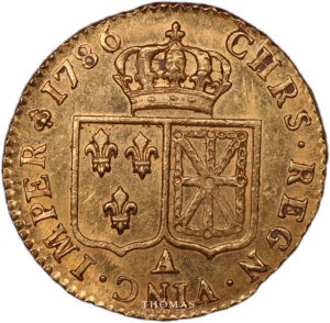 Monnaie ancienne louis xvi 1786 A avers louis or revers