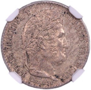 quart franc 1832 W Lille louis philippe avers
