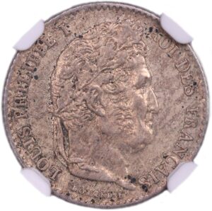 quarter franc 1832 W Lille louis philippe obverse