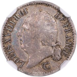 Quarter franc louis xviii toulouse 1817 M obverse
