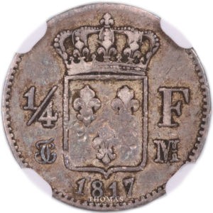 Quart franc louis xviii toulouse 1817 M revers