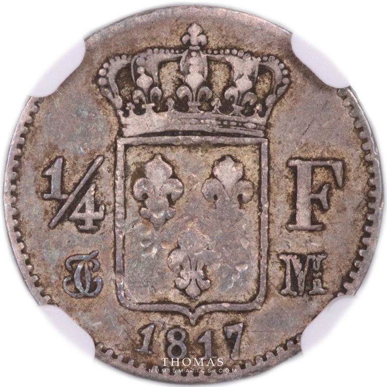 Quart franc louis xviii toulouse 1817 M revers