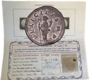Monnaie romaine superbe gordien III revers avec certificat
