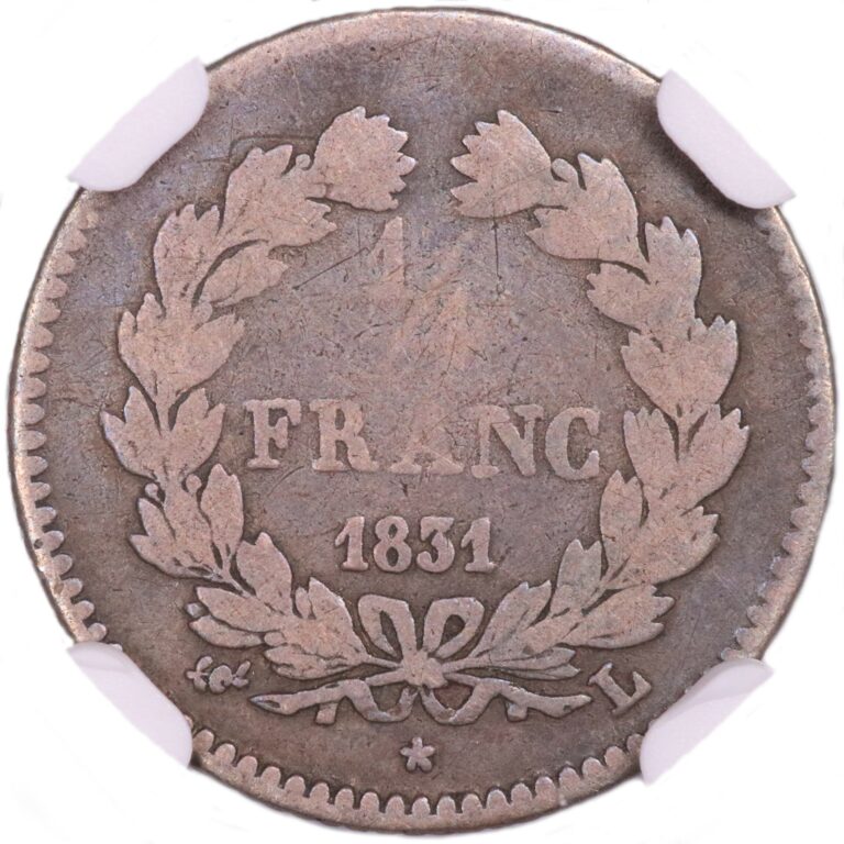 reverse louis philippe quart de franc 1831 L Bayonne
