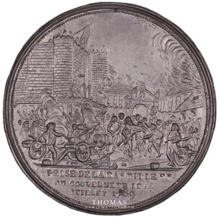 avers medaille uniface 1789 bastille