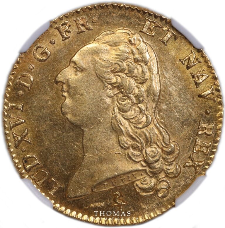 double louis xvi or 1790 A obverse NGC MS 62