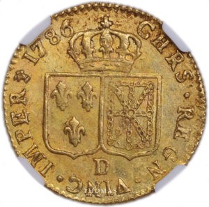 louis or revers 1786 D ngc ms 63
