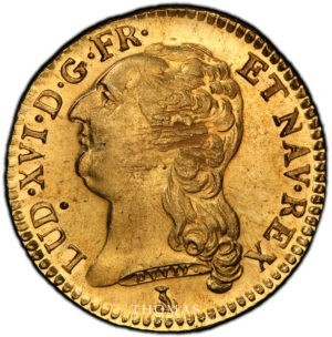 Louis XVI louis or tête nue 1786 T PCGS MS 63 avers