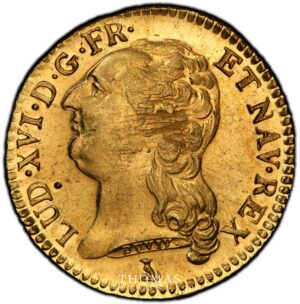 Louis XVI louis gold or tête nue 1786 T PCGS MS 63 obverse