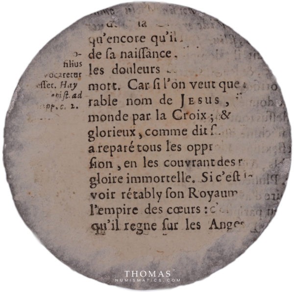 revers medaille uniface 1789 bastille