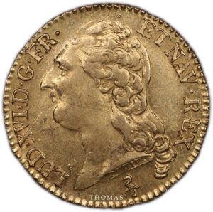 Louis XVI gold louis or 1785 A paris obverse