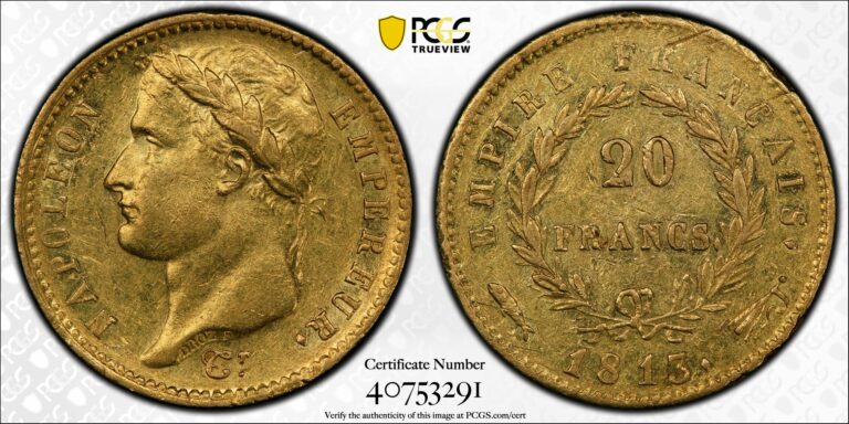 gold 20 francs or 1813 utrecht PCGS