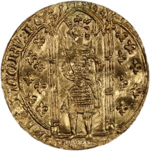 gold Charles V obverse franc a pied
