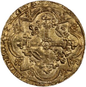 gold Charles V reverse franc a pied