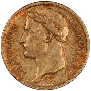 20 francs or 1808 A fautée avers