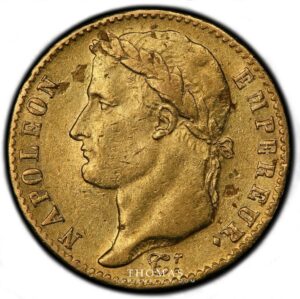 Gold 20 francs or Hundred Days obverse 1815 A
