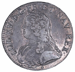 french royal coin-louis-xv-ecu-1726-aix-obverse george sobin