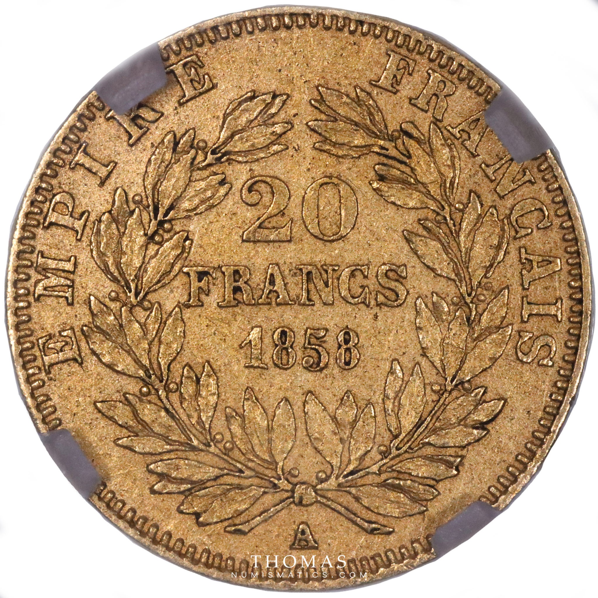 Valeur Piece 20 Francs Or Napoleon 3 1858