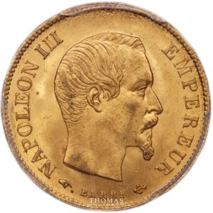 10 francs or gold 1859 A paris pcgs ms 65 napoleon obverse