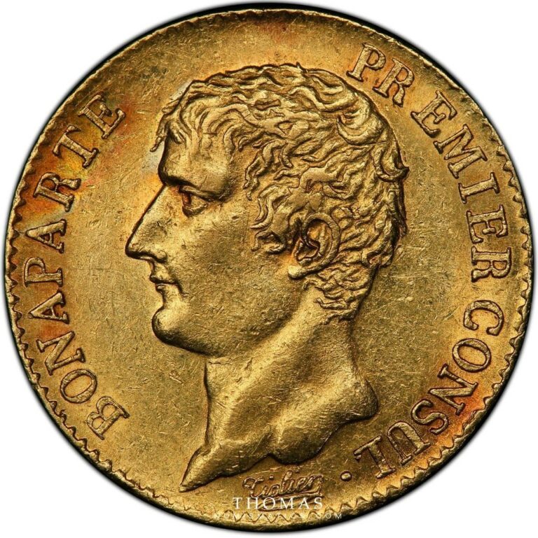 20 francs gold or an 12 A PCGS AU 58 plus obverse