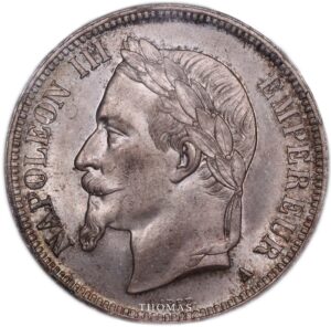 5 francs napoleon 1868 A NGC MS 65 obverse