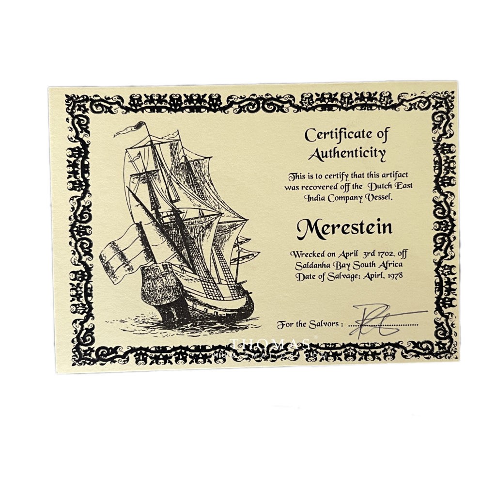 certificate shipwreck merestein