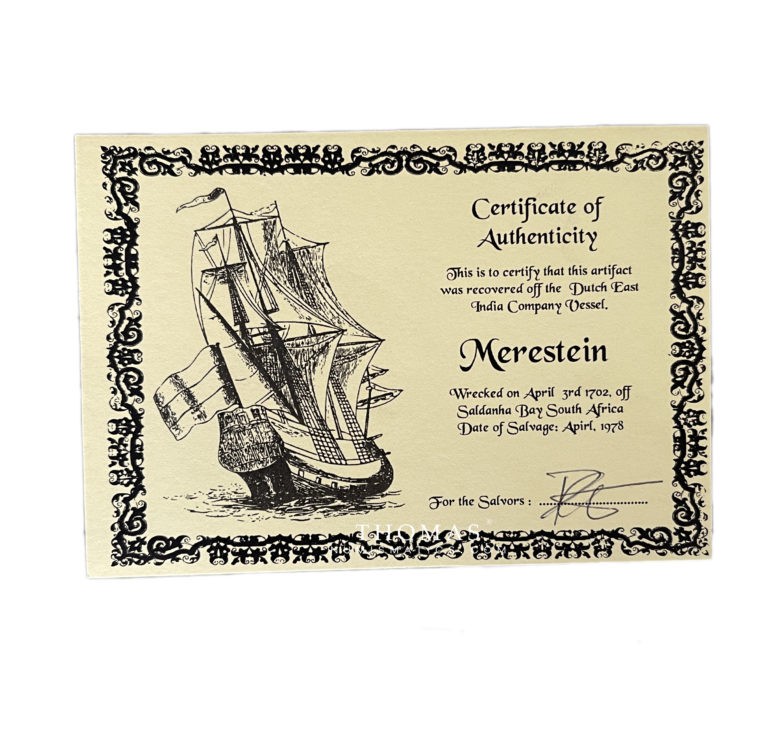 certificat naufrage shipwreck merestein