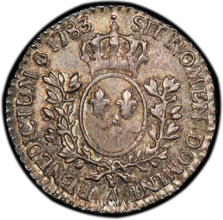 Revers de pièce Louis xvi de 1/20 d'écu au buste fort 1783 second semestre A Paris PCGS MS 62