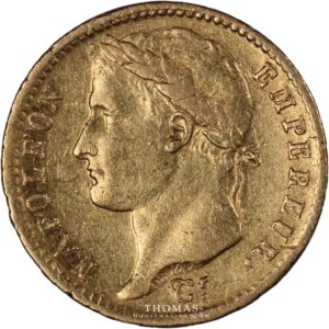 20 francs gold or 1810 K obverse
