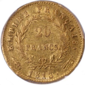 20 francs or 1813 utrecht PCGS AU 53 revers