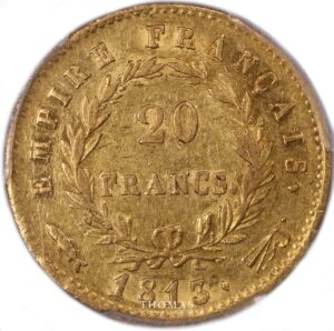 20 francs gold or 1813 utrecht PCGS AU 53 reverse