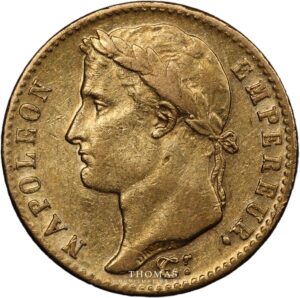 20 francs or 1815 A cent jours avers