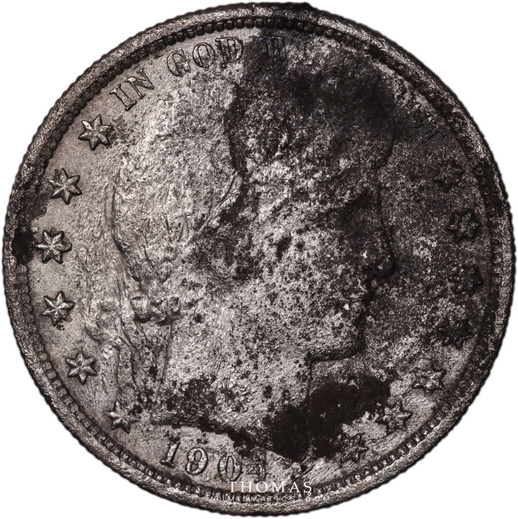 demi dollar 1904-8 USA avers tresor Sulphur Springs