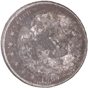 demi dollar 1904 USA avers-7 tresor Sulphur Springs