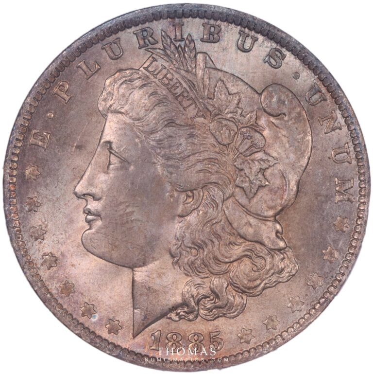 Morgan dollar 1885 O Anacs ms 65 obverse