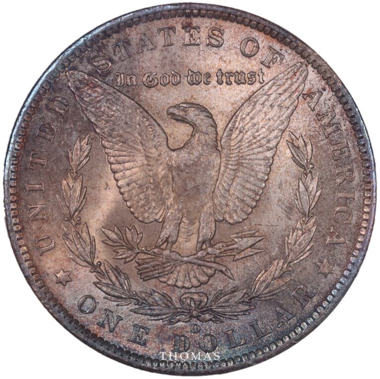 Morgan dollar 1885 O Anacs ms 65 reverse