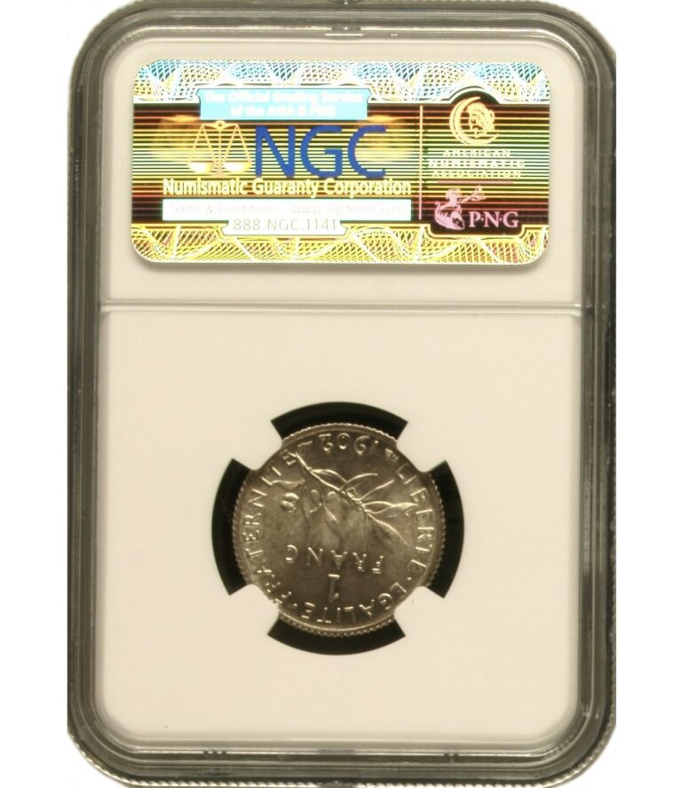 1 franc semeuse 1902 reverse PCGS MS 64