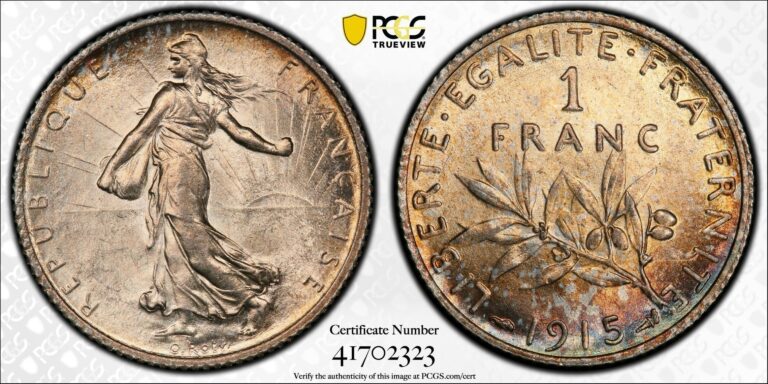 1 franc semeuse 1915 pcgs MS 63