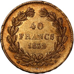 40 f or louis philippe I revers 1832 B rouen