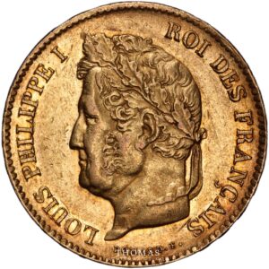 40 francs or louis philippe I avers 1832 B rouen