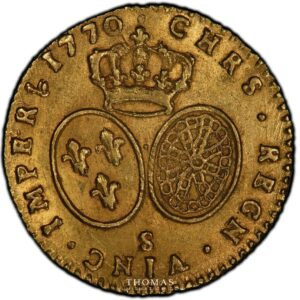 half Louis gold or bandeau 1770 S pcgs ms 62 reverse