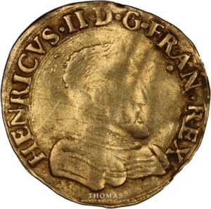 double henri gold or 1858 B obverse
