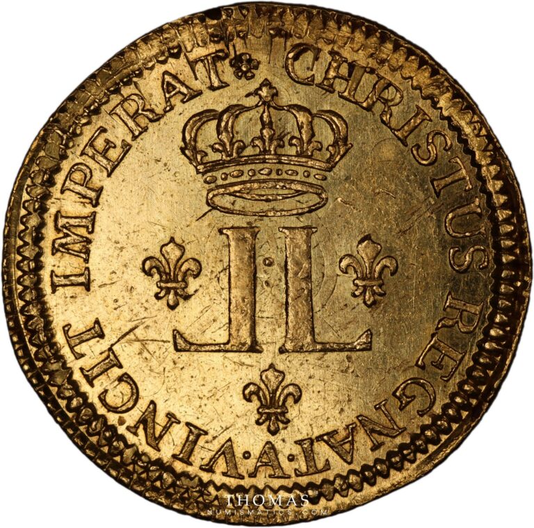 Louis XV gold louis dor aux 2L 1720 A reverse
