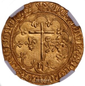 gold Salut d'or Henry VI NGC ms 62 reverse