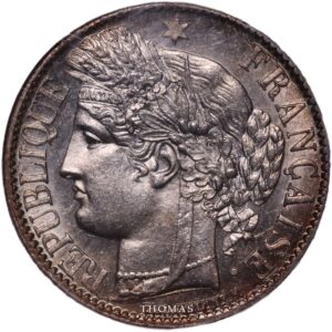 1 franc ceres 1872 A obverse MS 64 PL
