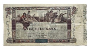 billet 5000 francs flameng avers