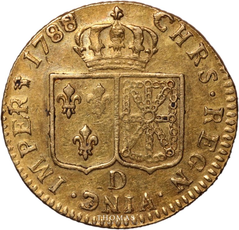 louis d'or 1788 D reverse