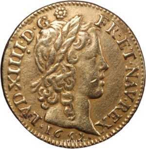 louis XIV or meche longue 1652 A avers -1