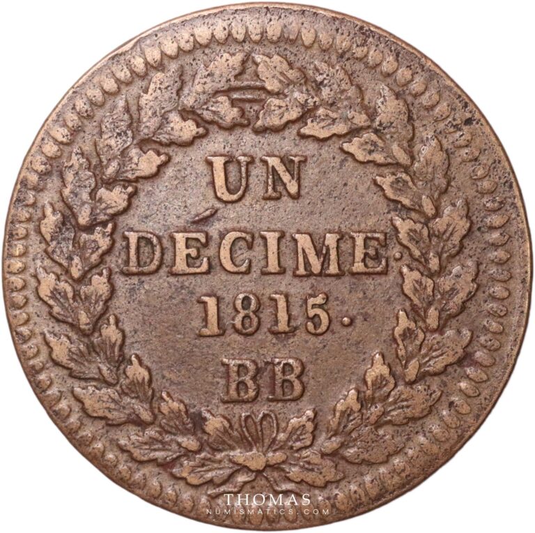 1 decime 1815 BB reverse